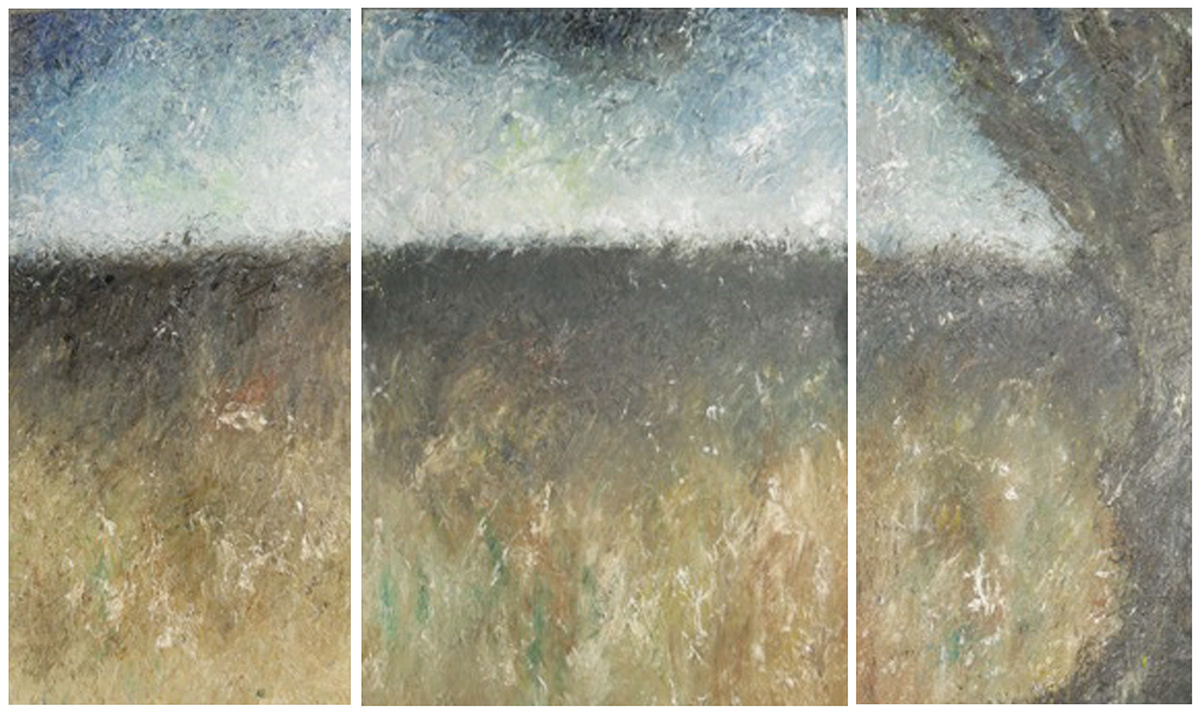 Landscape Oil Painting sublime Triptych