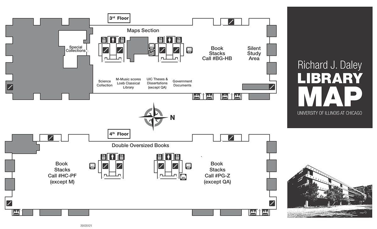 map wayfinding Icon black and white University library