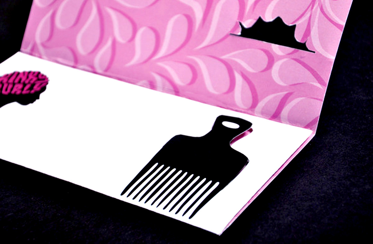 Kink-Curly brand  hair care Ethnic business set  envelope  letterhead business card