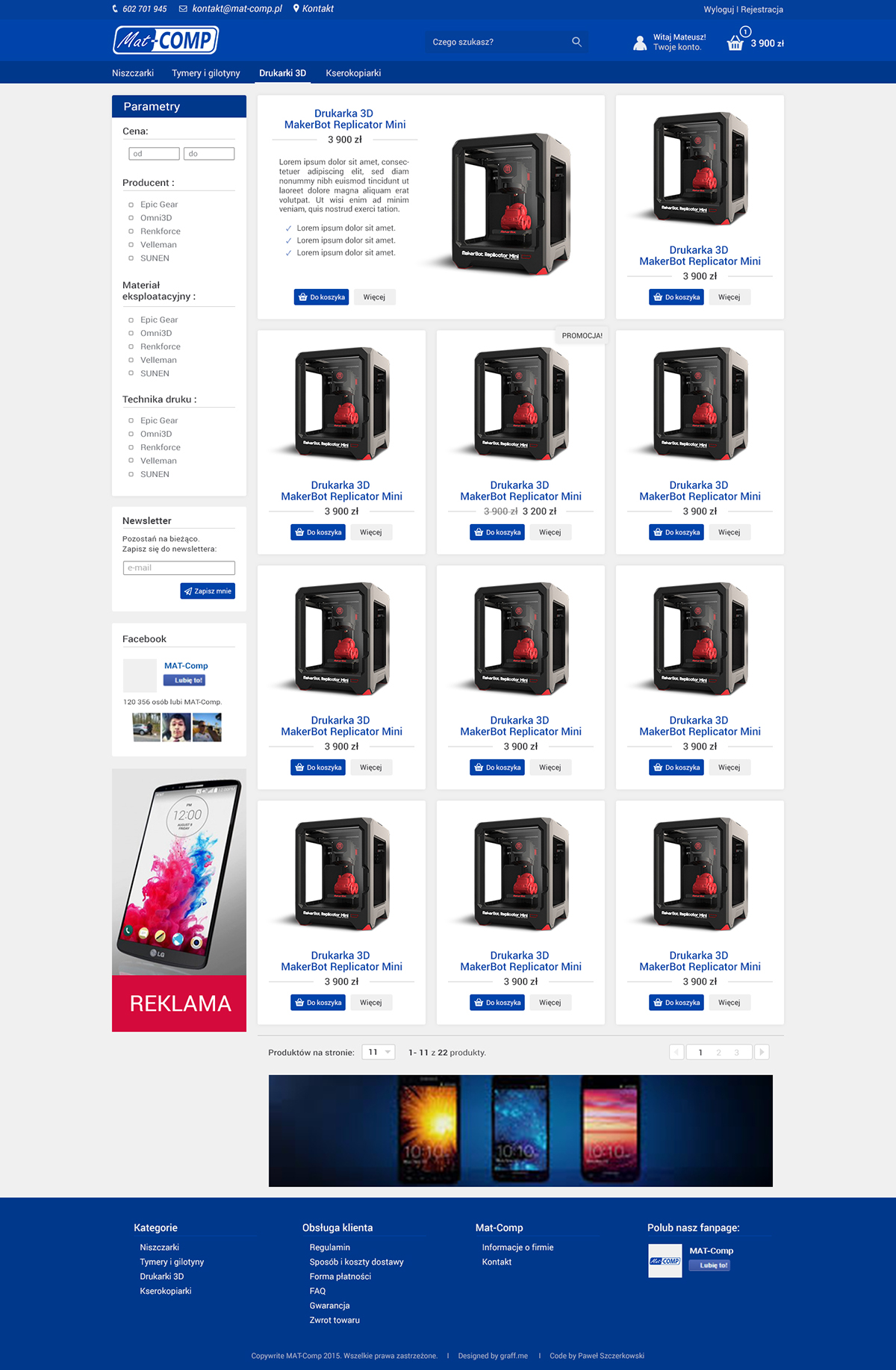 Website Online shop store UI