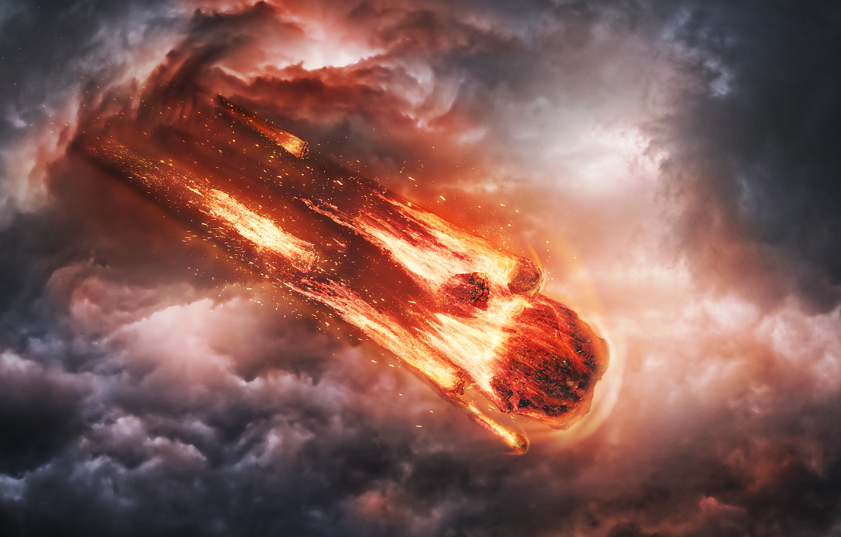 mercedes-benz car asteroid apocalypse CGI Matte Painting