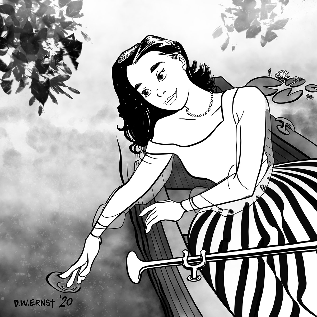 digital illustration inktober black and white pen and ink line art hand drawn Fun