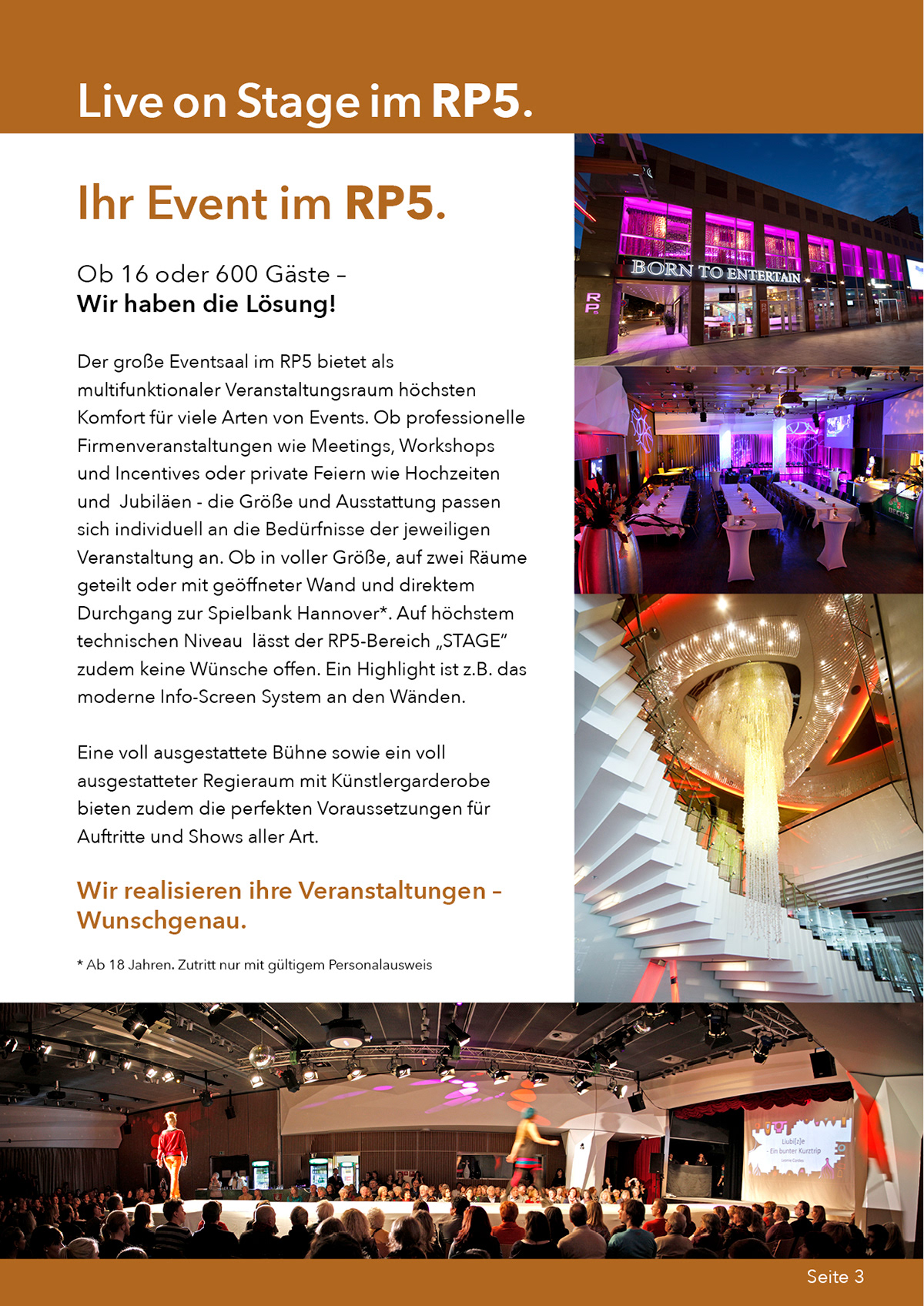 RP5  casino Live-Event Stage venue Corporate Brochure