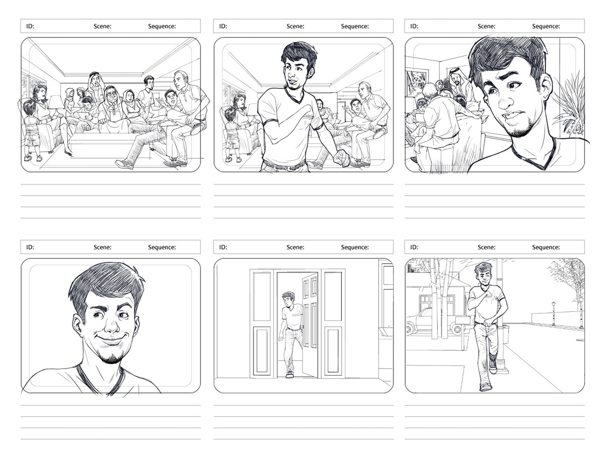 Storyboards frames Sequential Art