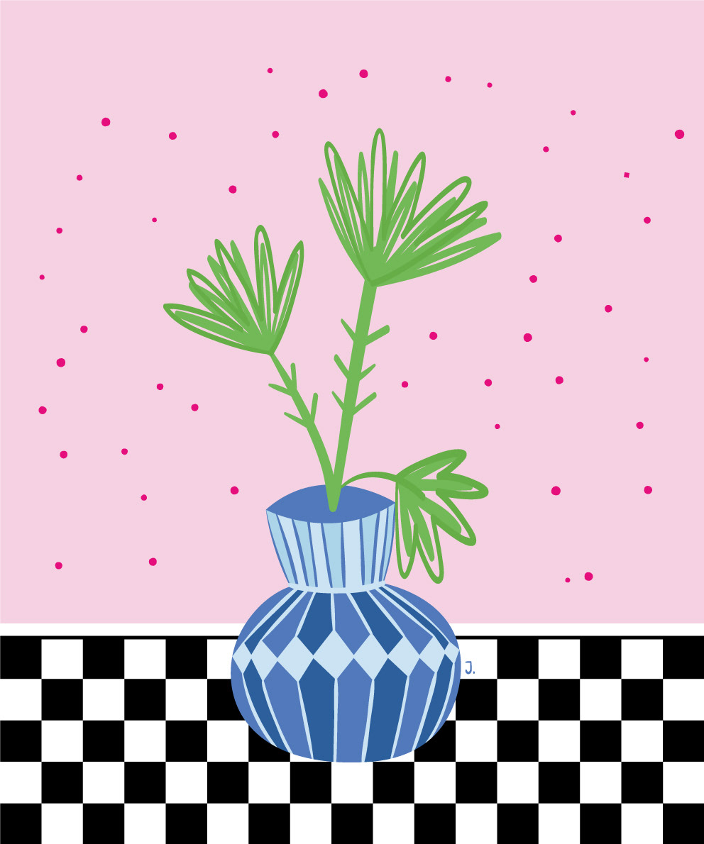 checker ILLUSTRATION  justyna godlewska Plant graphics vectors