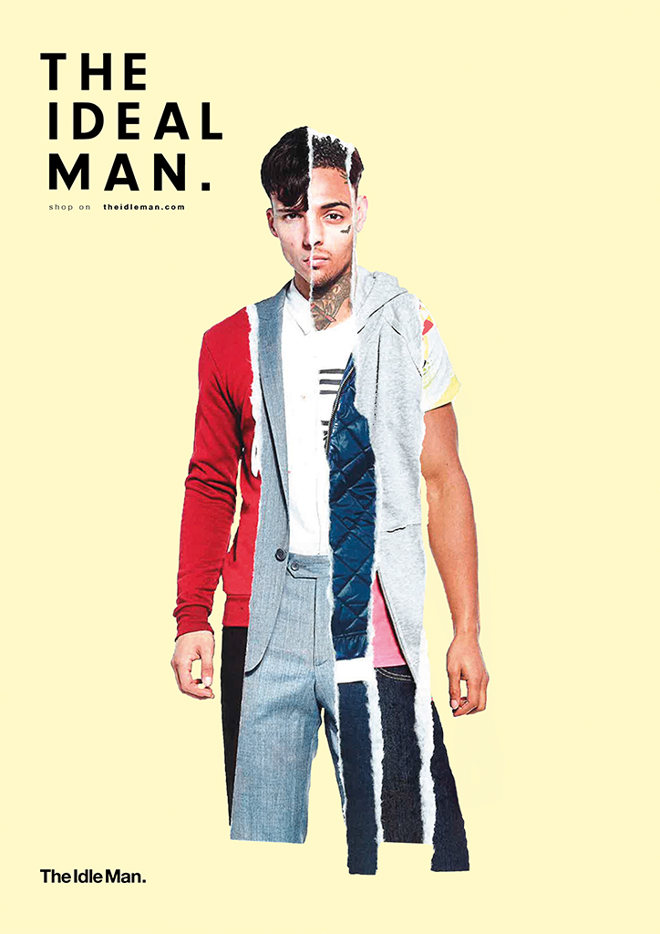 Menswear poster Outdoor Kampagne campaign recycling