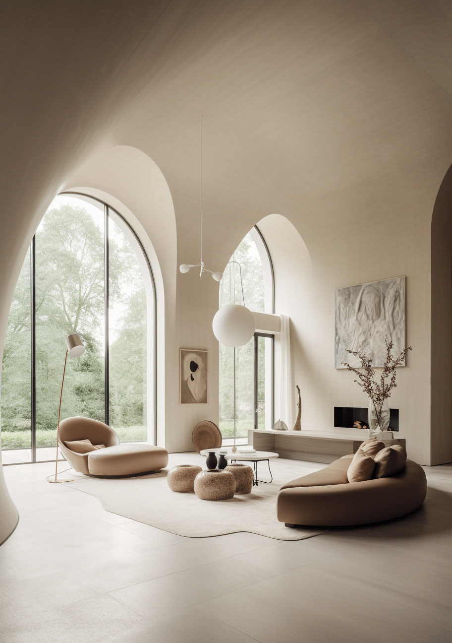 ai architecture earth tones Interior interior design  living room midjourney midjourney architecture minimal modern