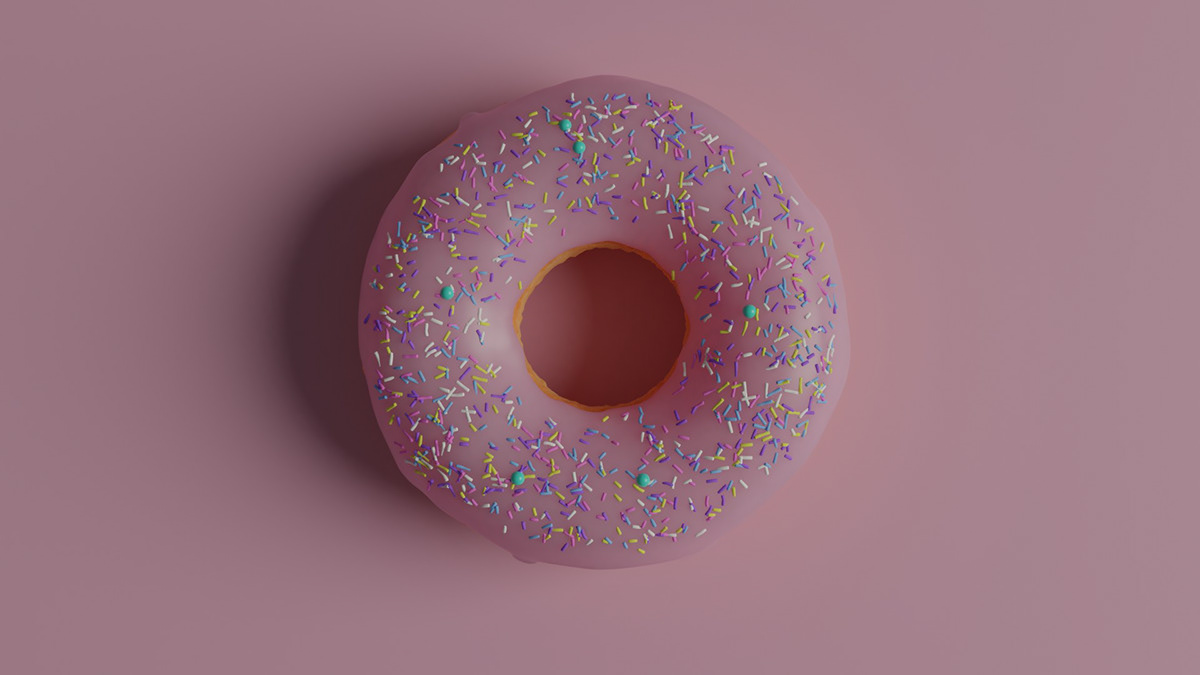 3D blender breakfast colorful computergraphics donut Food  modeling rendering sprinkles