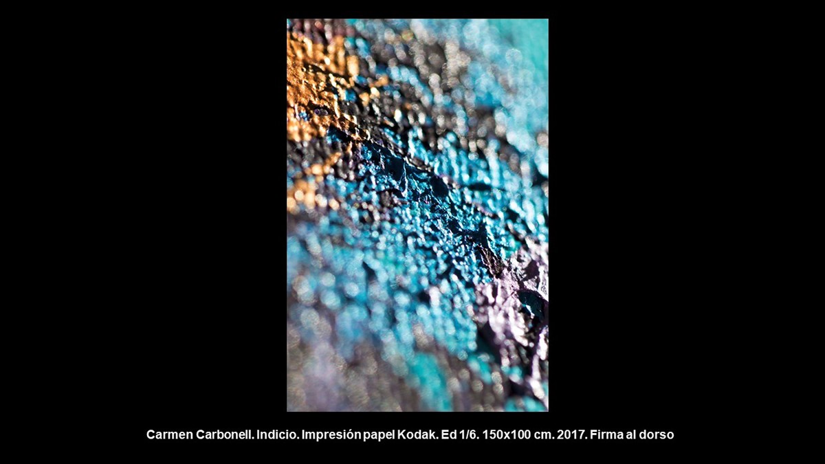 textures blue painting   universe macro Carmen Carbonell gold