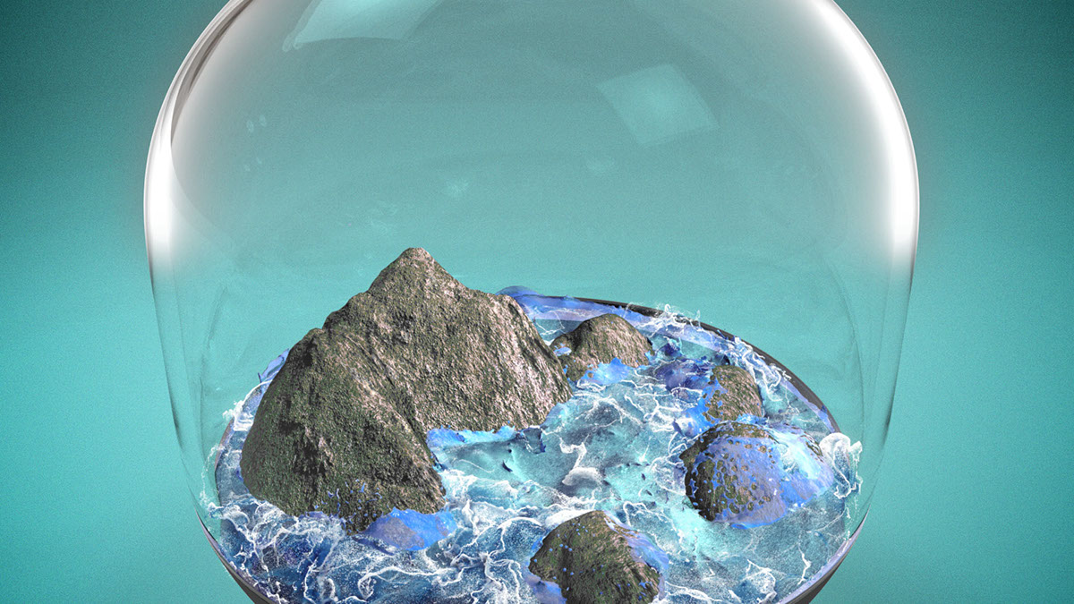 c4d realflow krakatoa 3D Fluid Simulation compositing sea waves