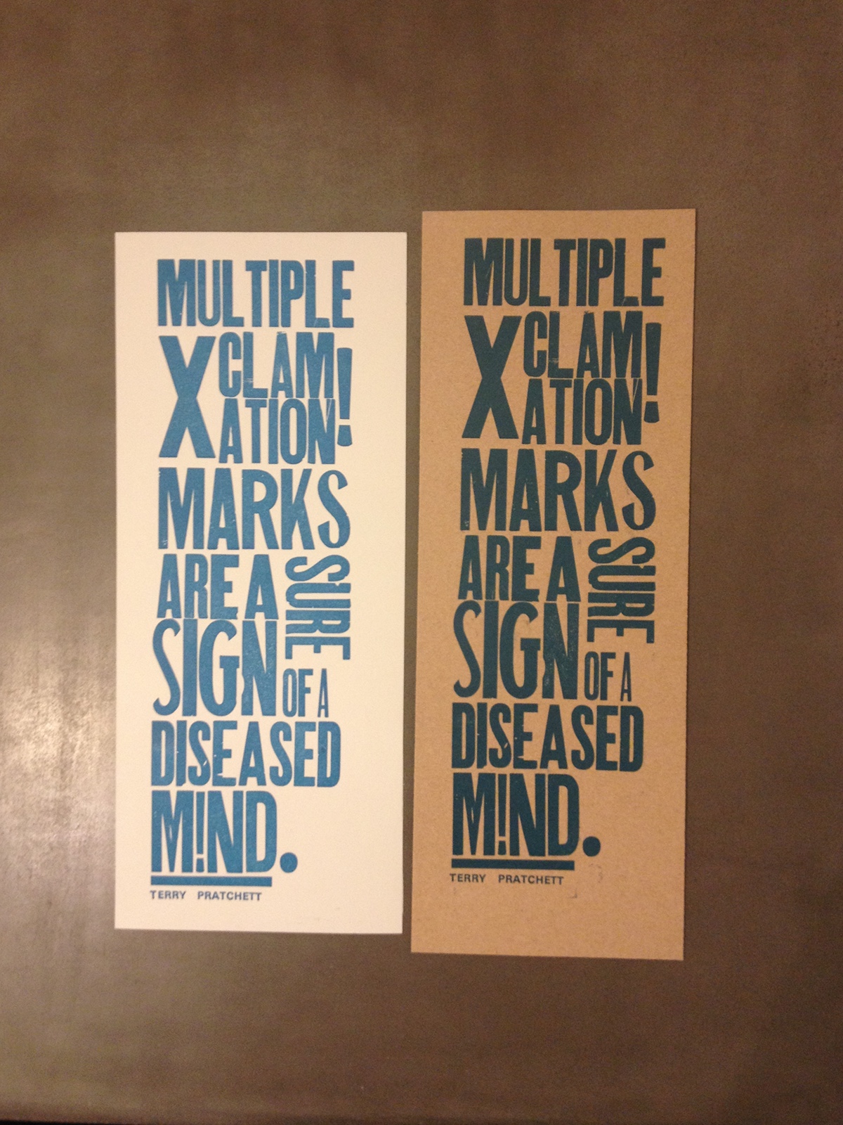 design quote letterpress Printing