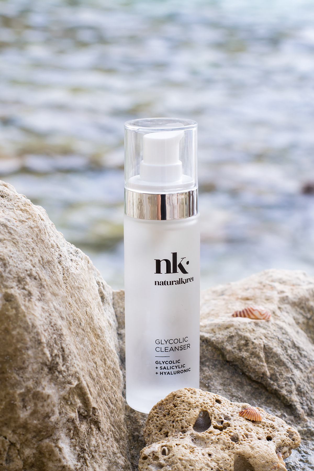cosmetica crema facial foto Minimalista natural playa serum tonico