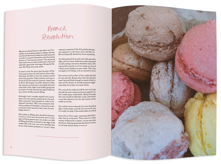 magazine publication design food photography
