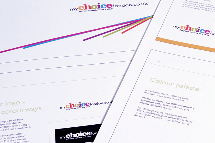 14-19 Online prospectus logo London Brand guides identity print Web blimp
