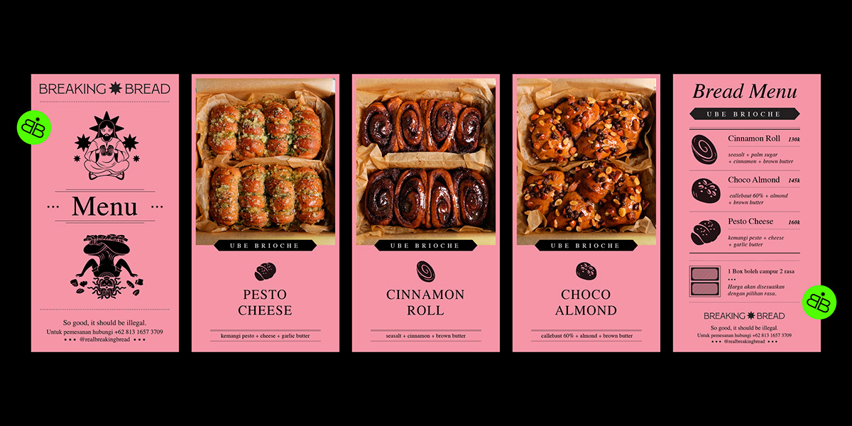 bakery branding  contemporary dark Food  indonesia local pastries graphic design  packaging design