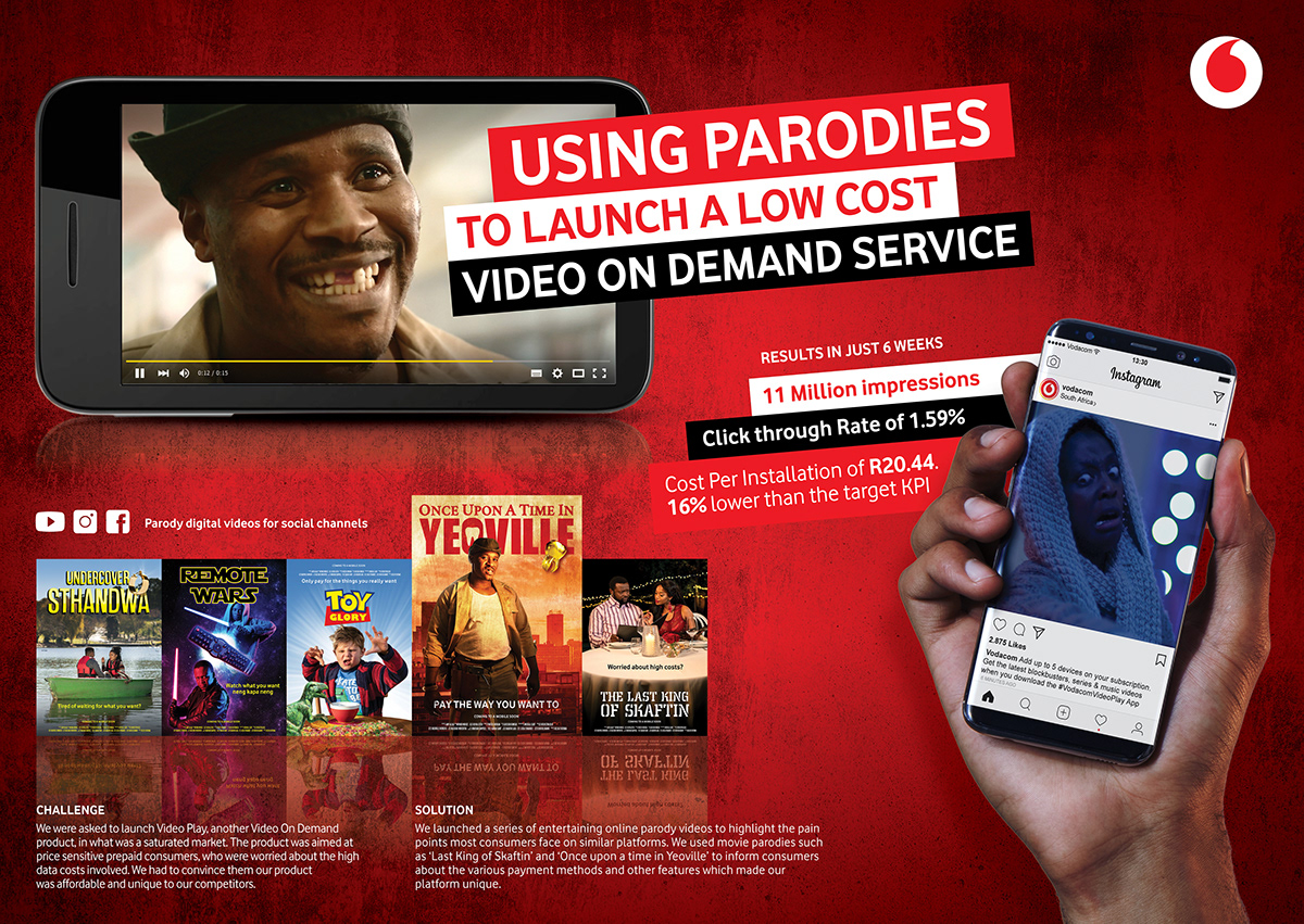 Vodacom art direction  south african Technology Entertainment video on demand parodies Advertising  digital video online video