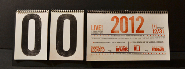 calendar design typography   Boxing Poster