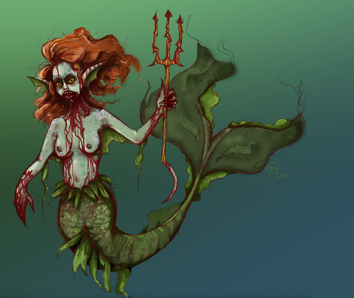 sea creatures Ocean sea water monster mermaid