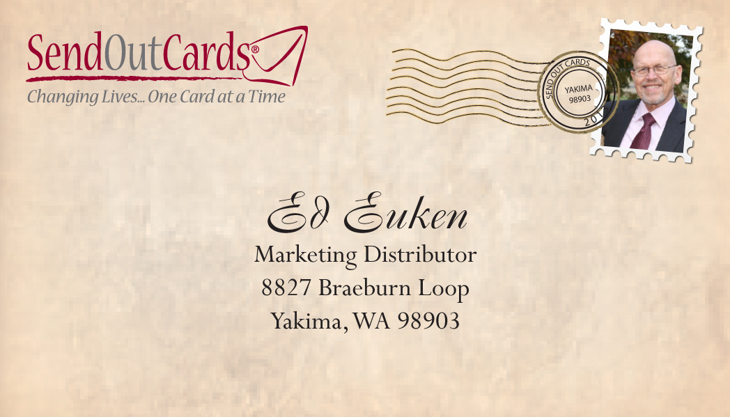 business card send out cards envelope seal vintage