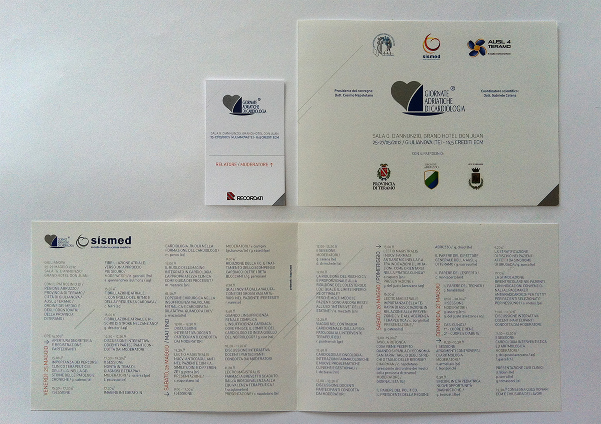 Events congress sismed Emanuele Catena Visual Communication Corporate Identity brochure