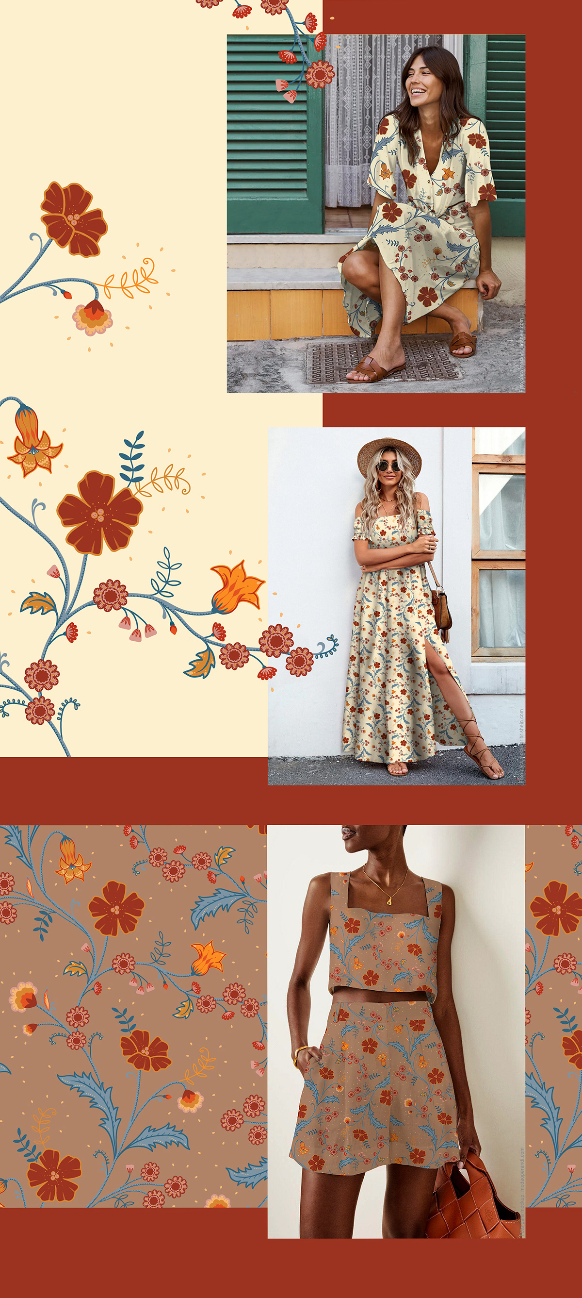 design de estampa design textil Estampa estampa para moda Estamparia pattern surface design Fashion  floral detailed