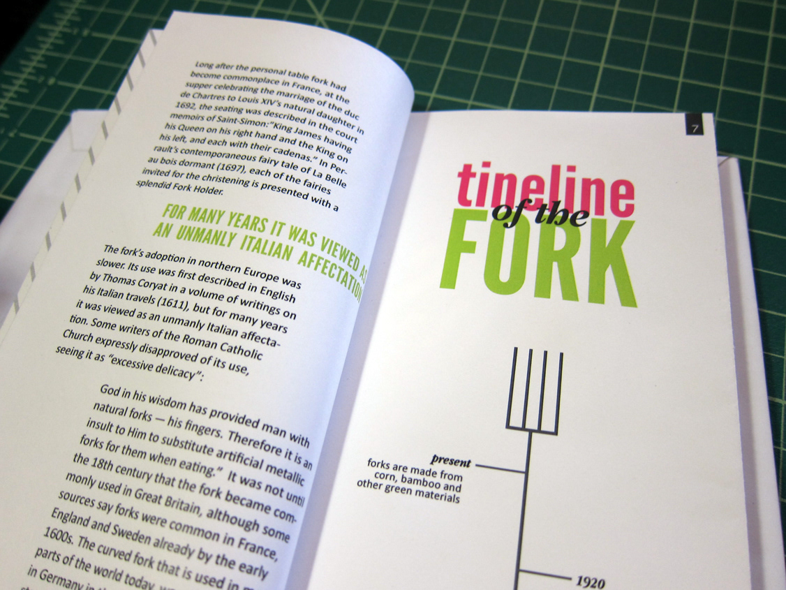 forks  editorial  typography  text  bold  minimal  vectors  Books  green  stripes  gray