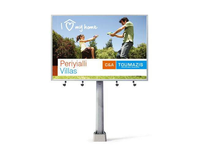C&A Toumazis cyprus Outdoor signs brochure concept identity mike Mike Milne