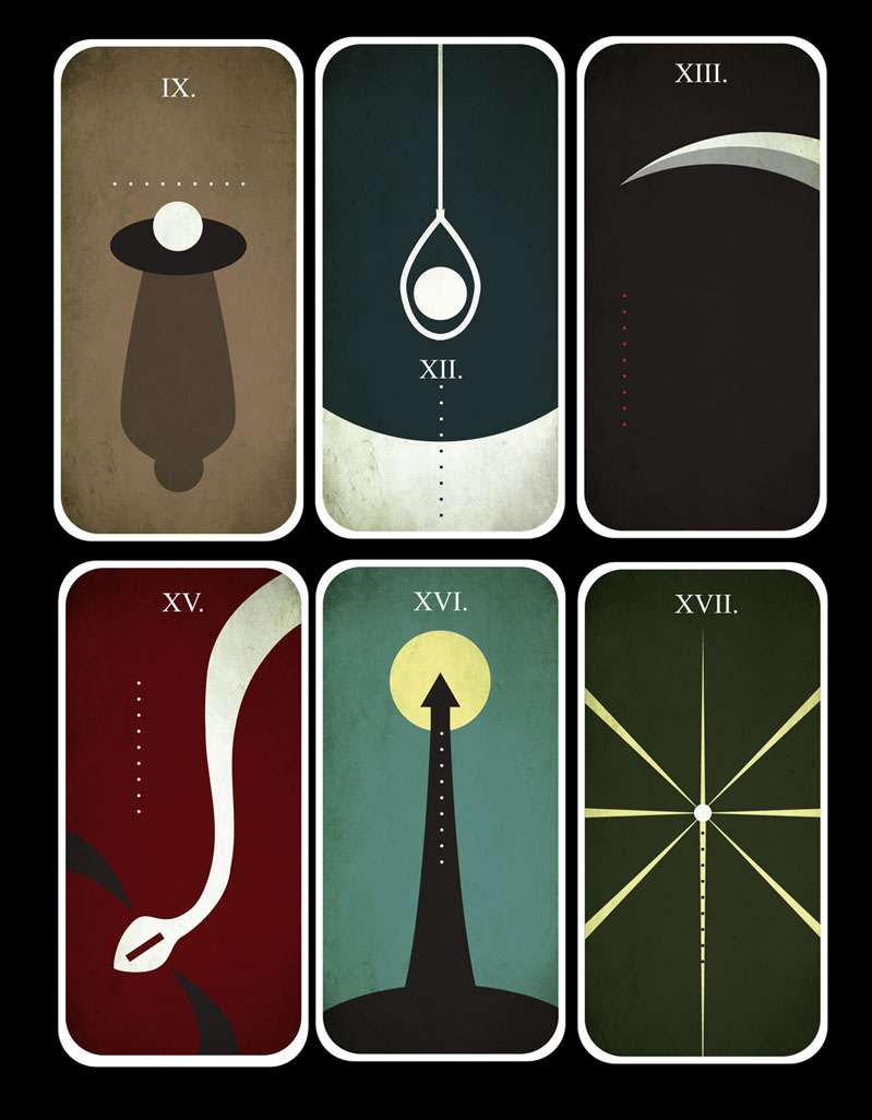 minimal art  tarot   cards