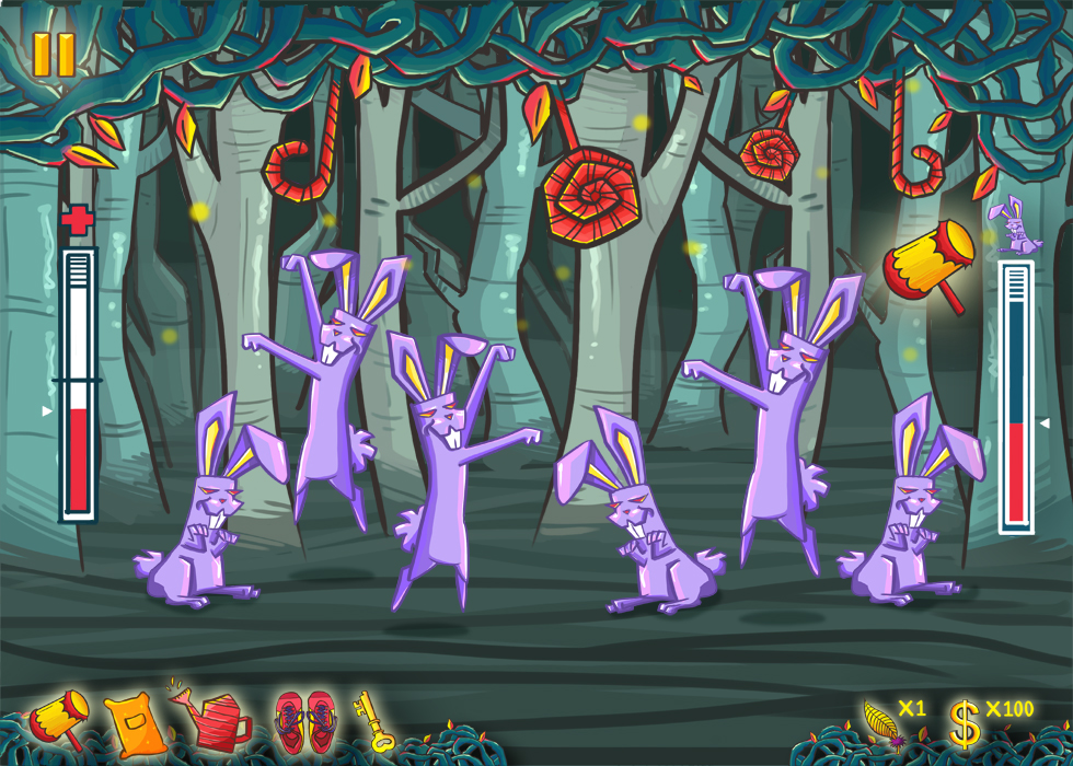 magicforest forest game design Interface rabbits spider Loading scene