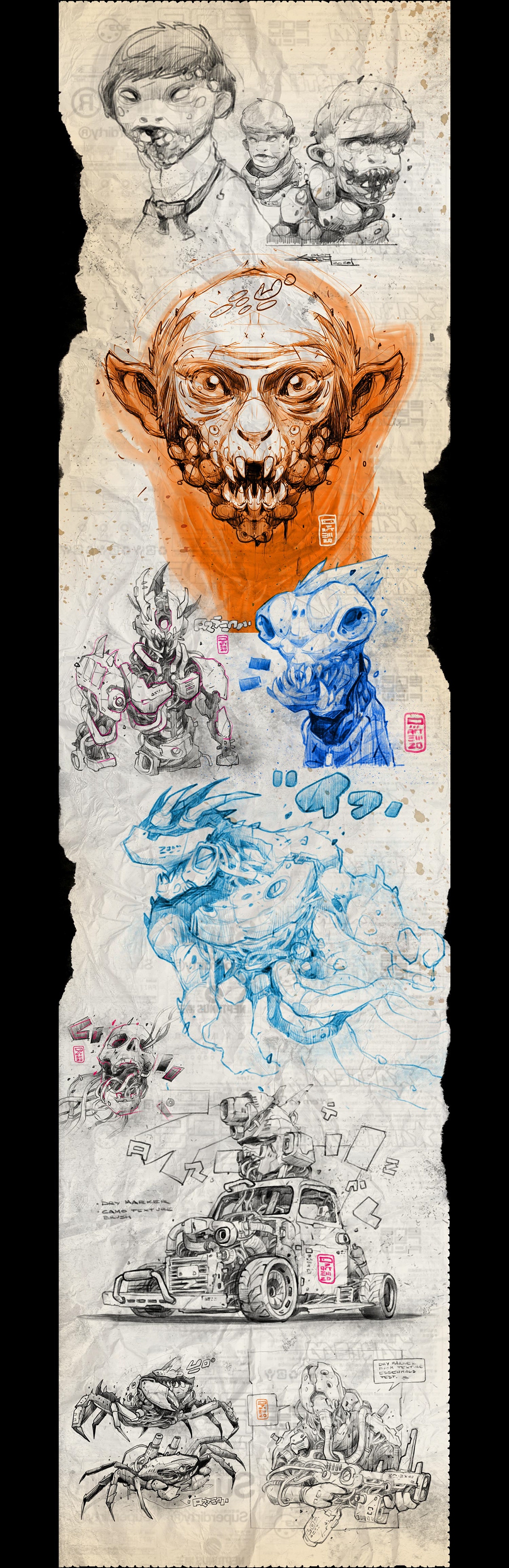 Digital Art  Drawing  ILLUSTRATION  sketchbook sketches Character design  creatures digital sketch