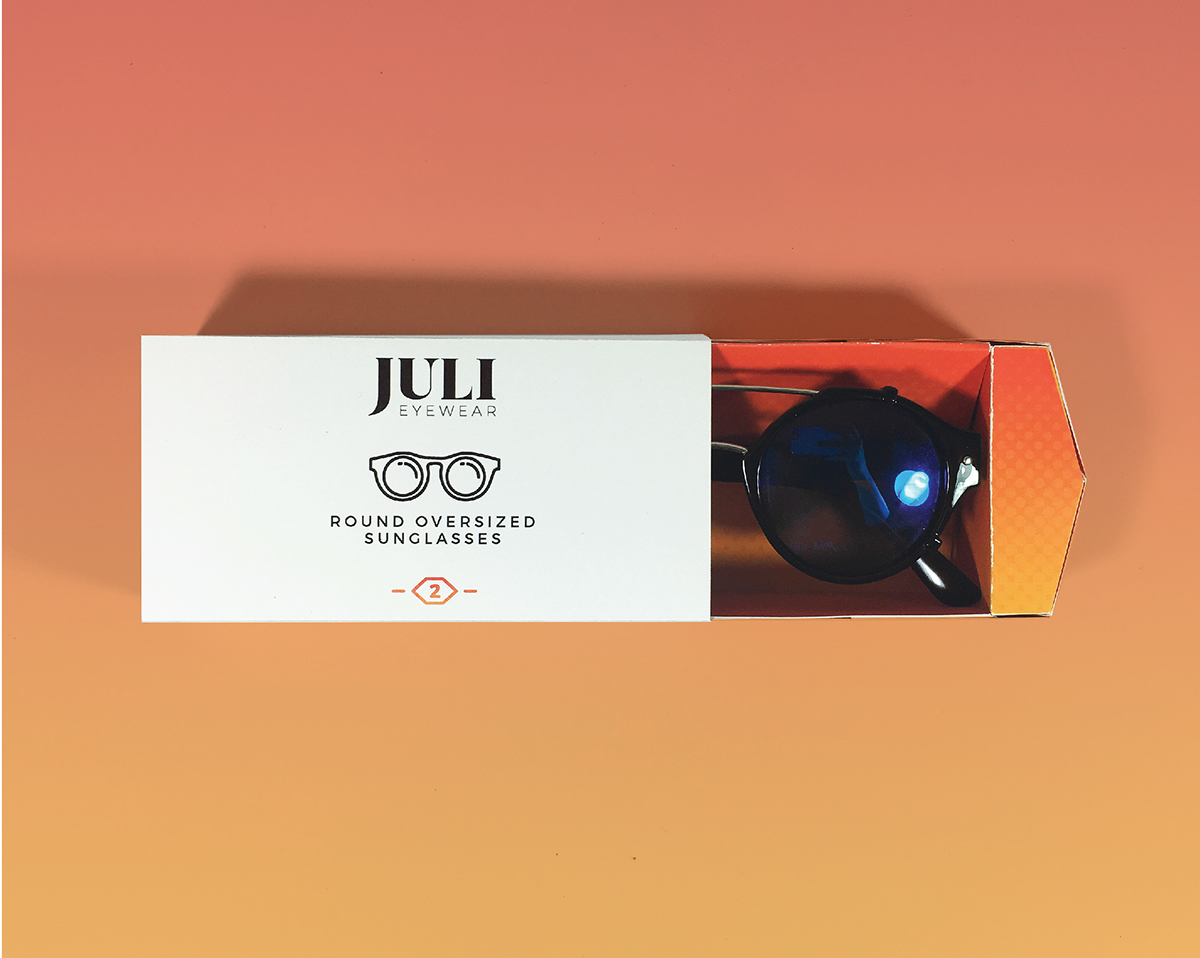 packaging design design package product sunglasses brand Sunglasses gradient Promotion package design  Mockup Sustainable Design Sustainable Project creation