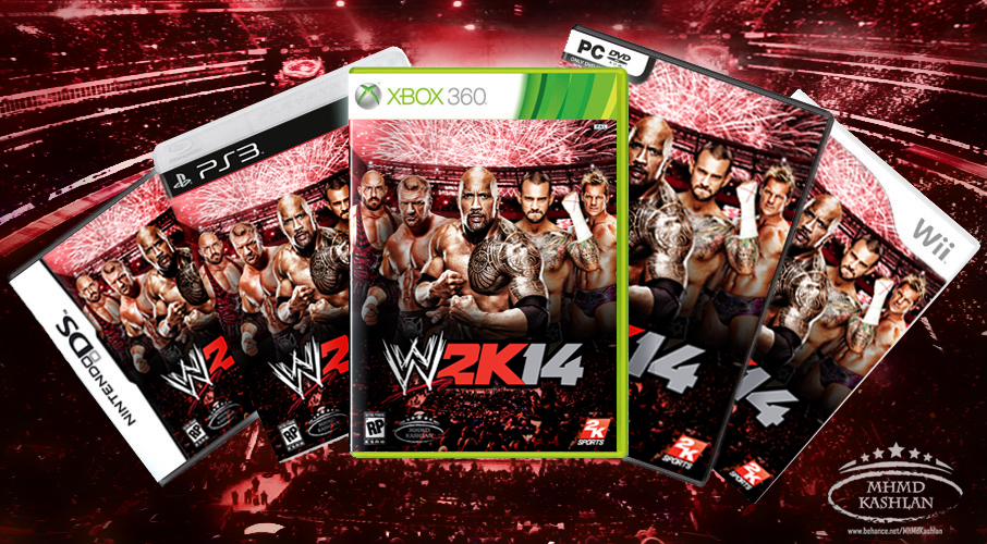 Promotion video game xbox ps3 xbox360 WWE wristling digital art cover poster photoshop Illustrator sports