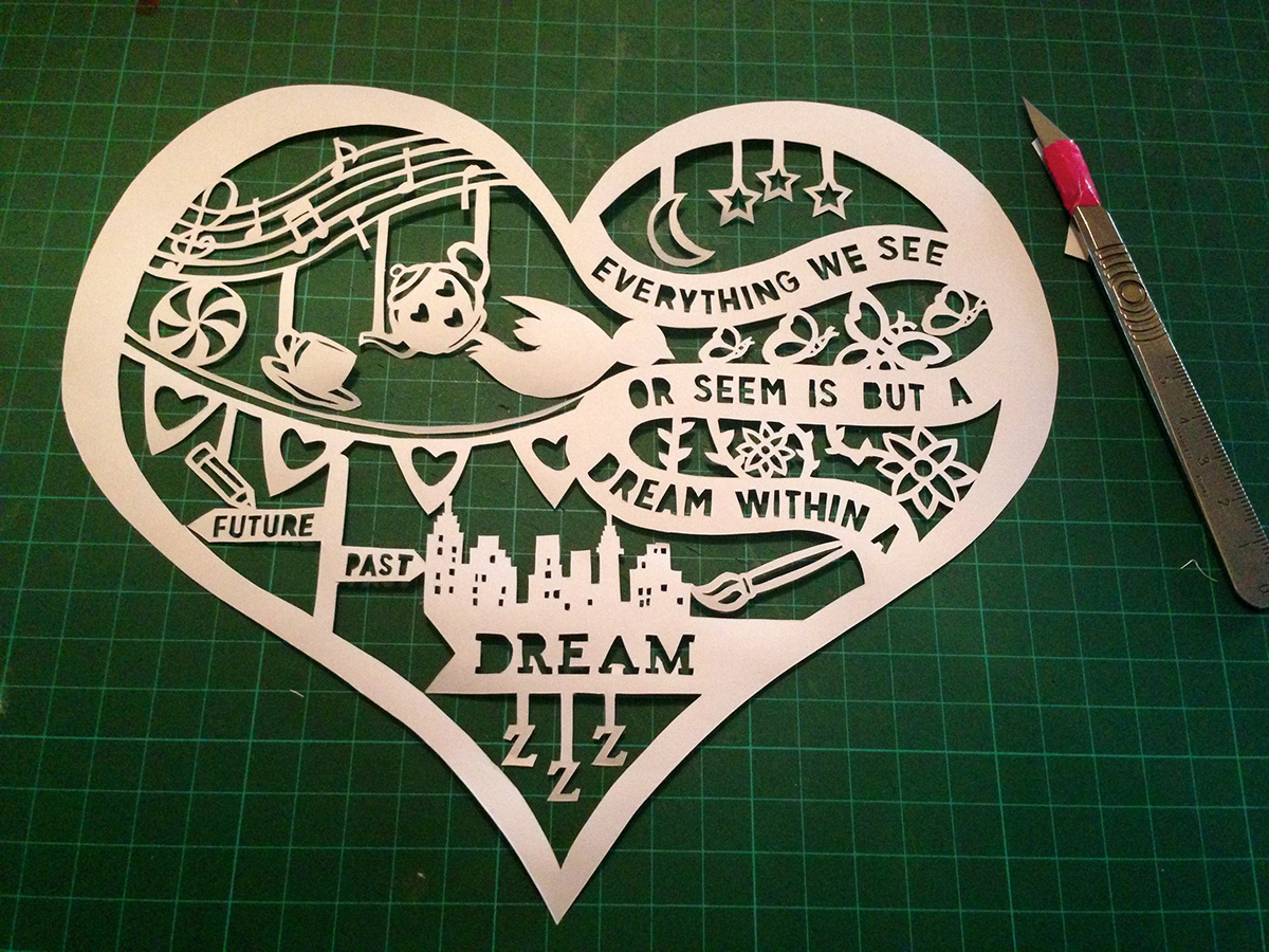 paper craft paper-cut cut cutting handmade card scalepl design