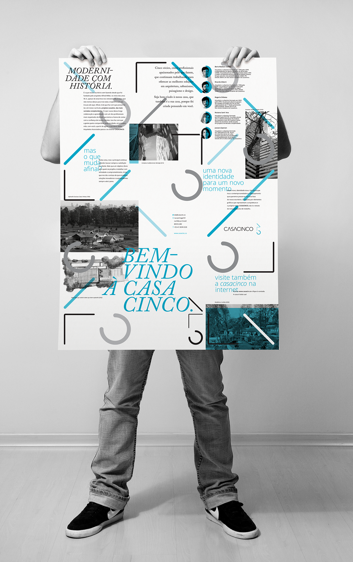casacinco modern print poster identity Willer ARQUITETURA Curitiba