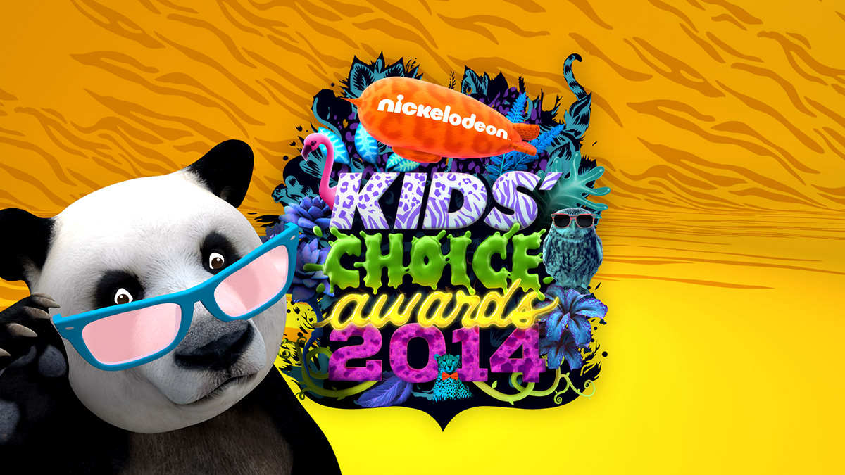 design kids Choice Awards nickelodeon Fun childrens neon animals rigging Panda  dope
