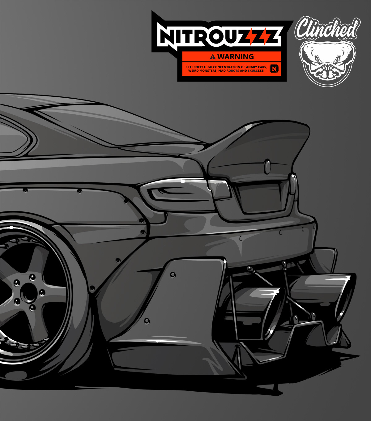 nitrouzzz beastedup BMW E92 tuning stance teeth evil angry