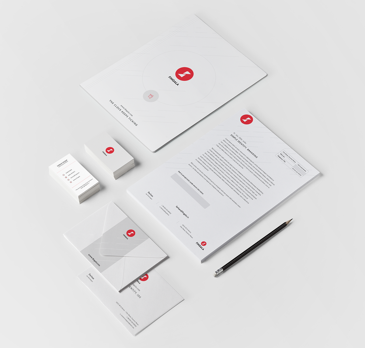 business card vishual SelfID color bright dark red White minimal Logotype