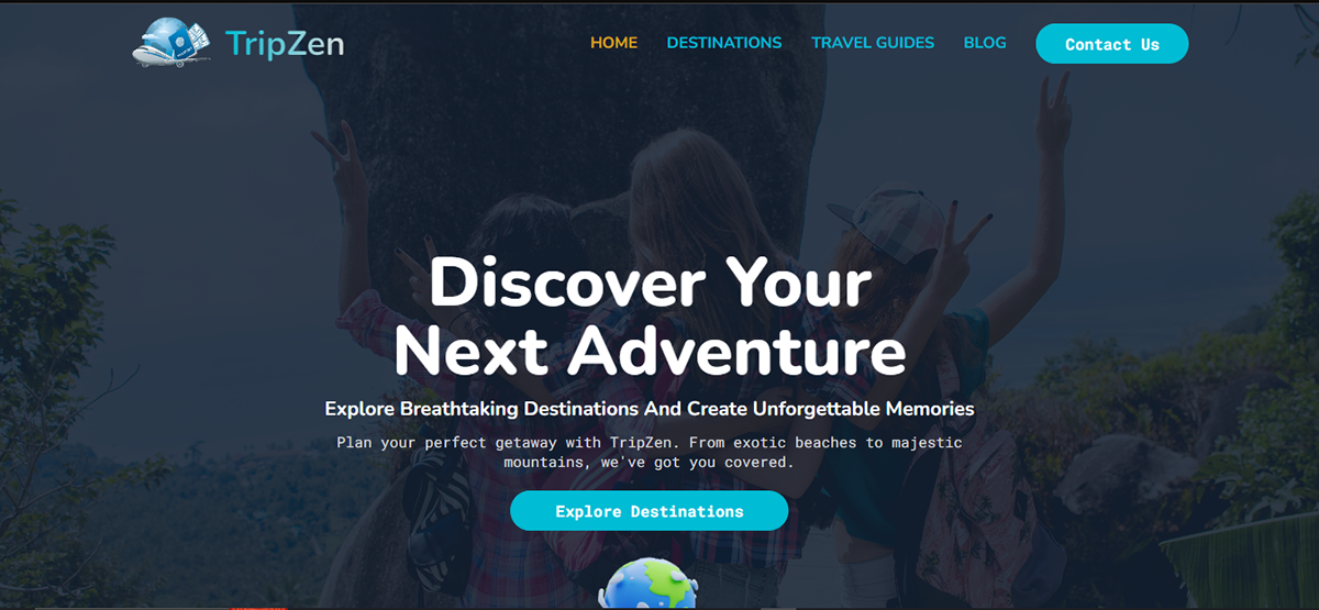 travel agency Travel Website web mockup UI/UX ReactJS Figma design html5 css3