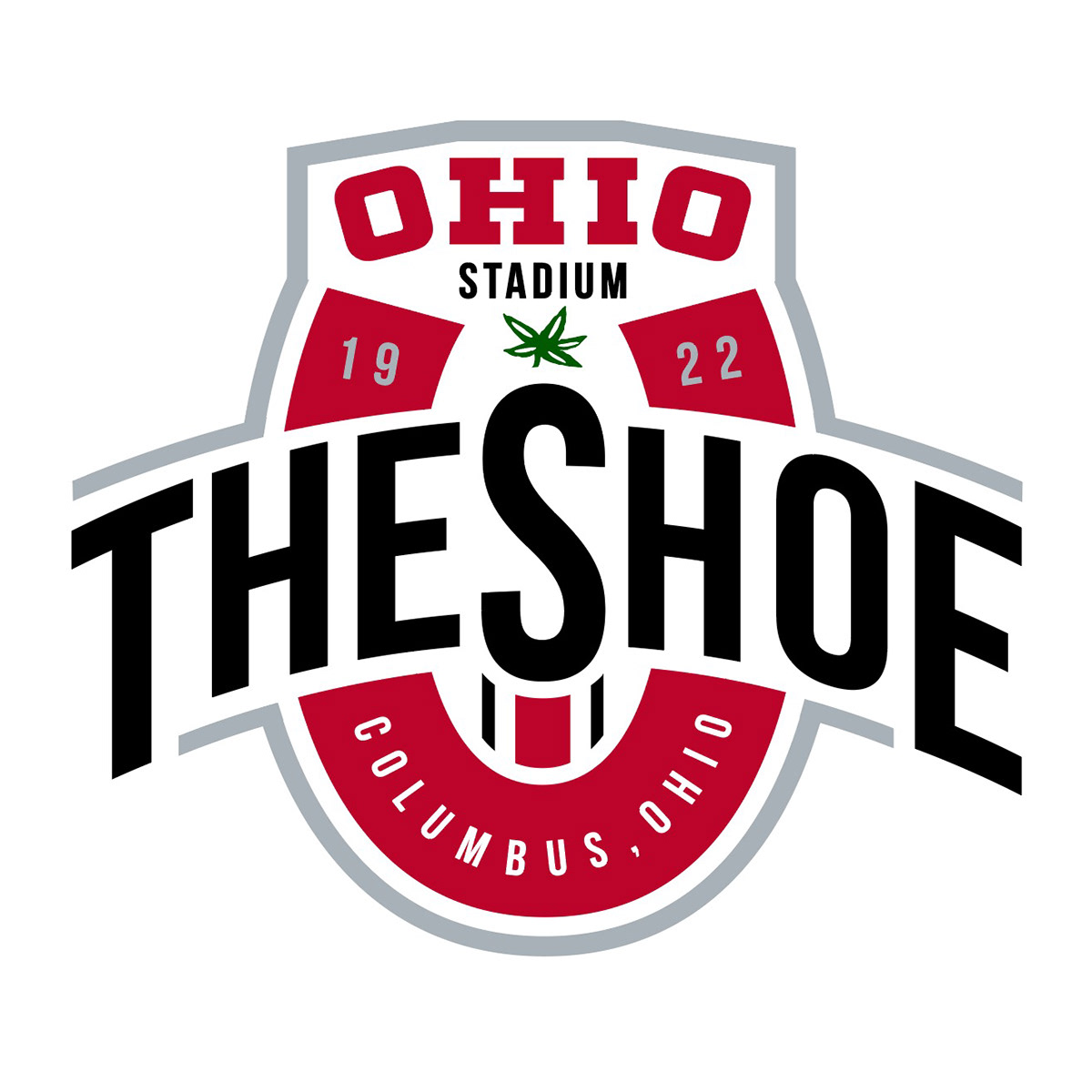 ohio ohio state ohio state football college columbus NCAA patch logo design The Horseshoe The Shoe