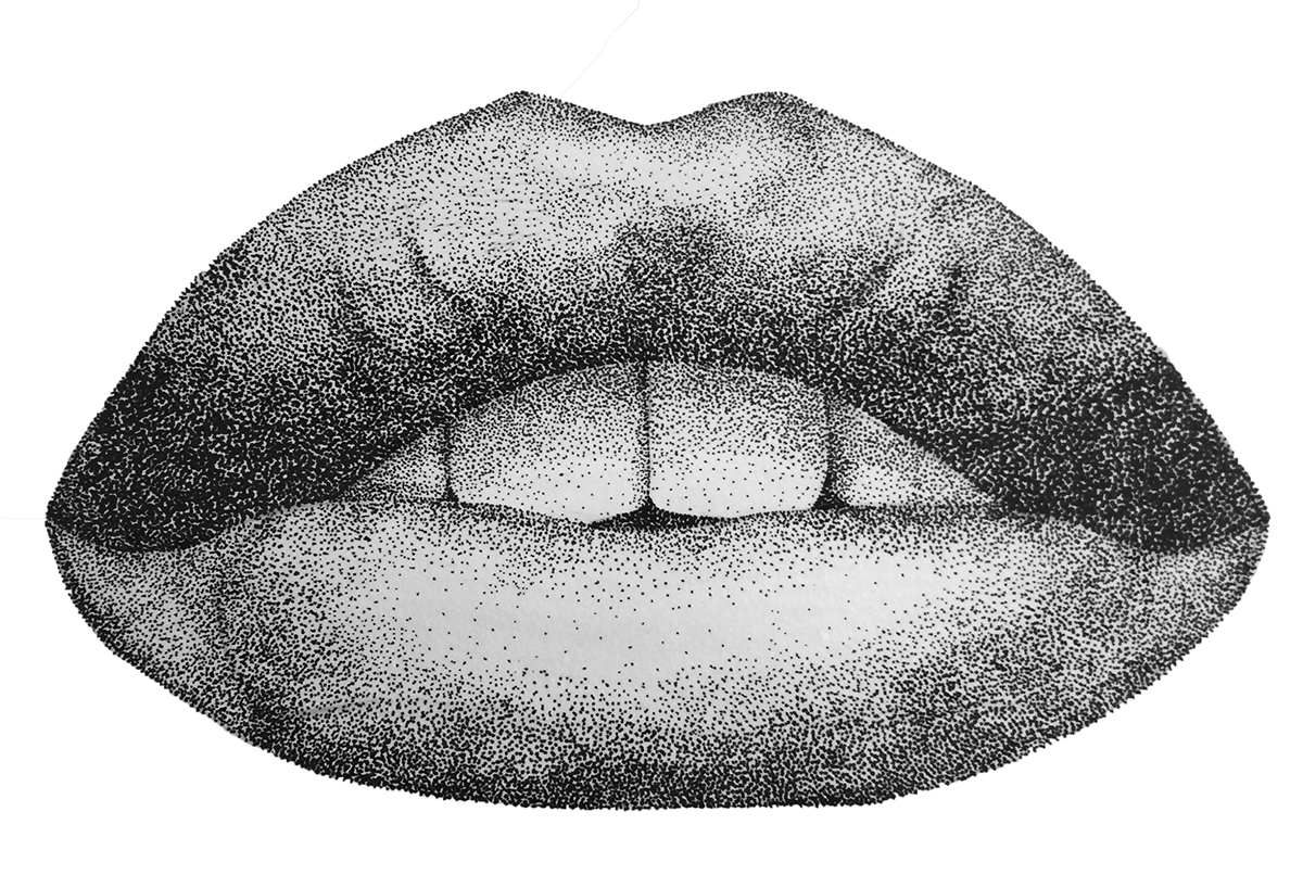 Pointillism lips