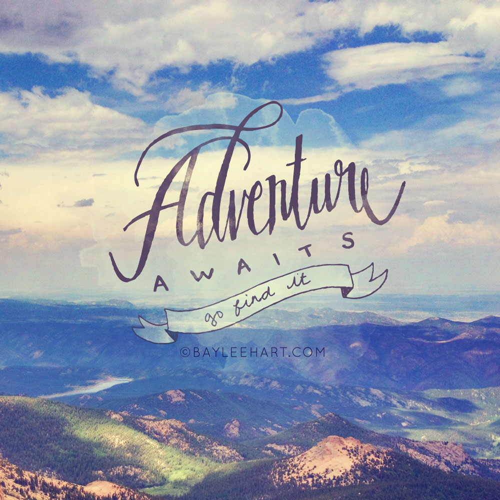 type lettering hand drawn Hand Lettered Colorado photo type on photo baylee Hart whimsey wanderlust Travel adventure Travel Bug