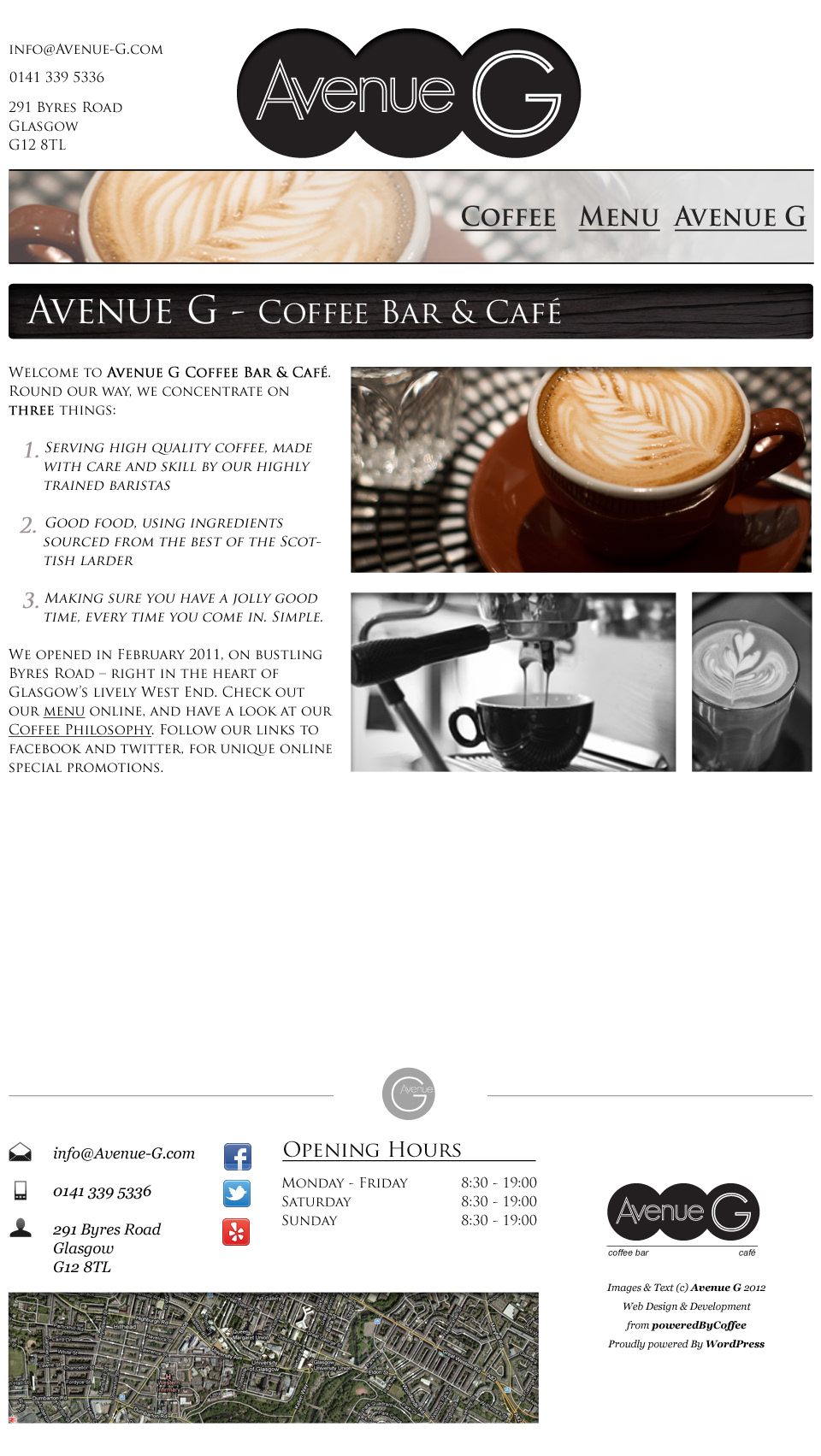 wordpress Responsive Coffee cafe tranjan pro glasgow