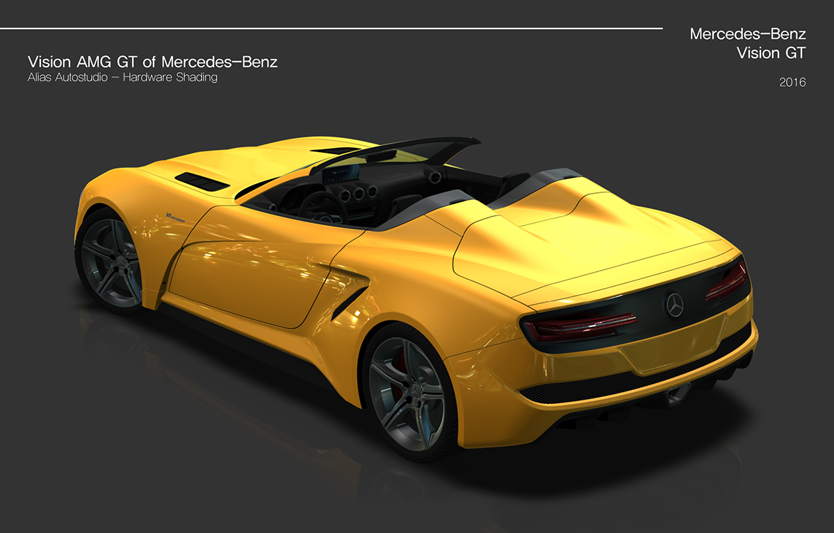 mercedes Benz concept car Alias digital modeling gt AMG