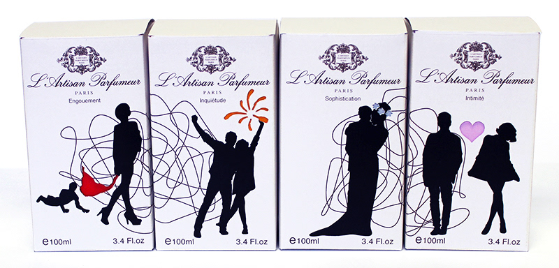 L'Artisan Parfumeur Illustrator perfume packaging Diecut