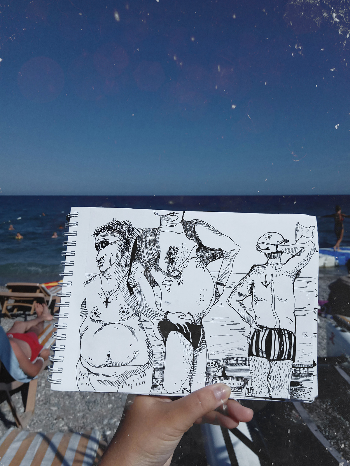 пляж рисунок иллюстрация люди grandmothers ILLUSTRATION  beach people дизайн design