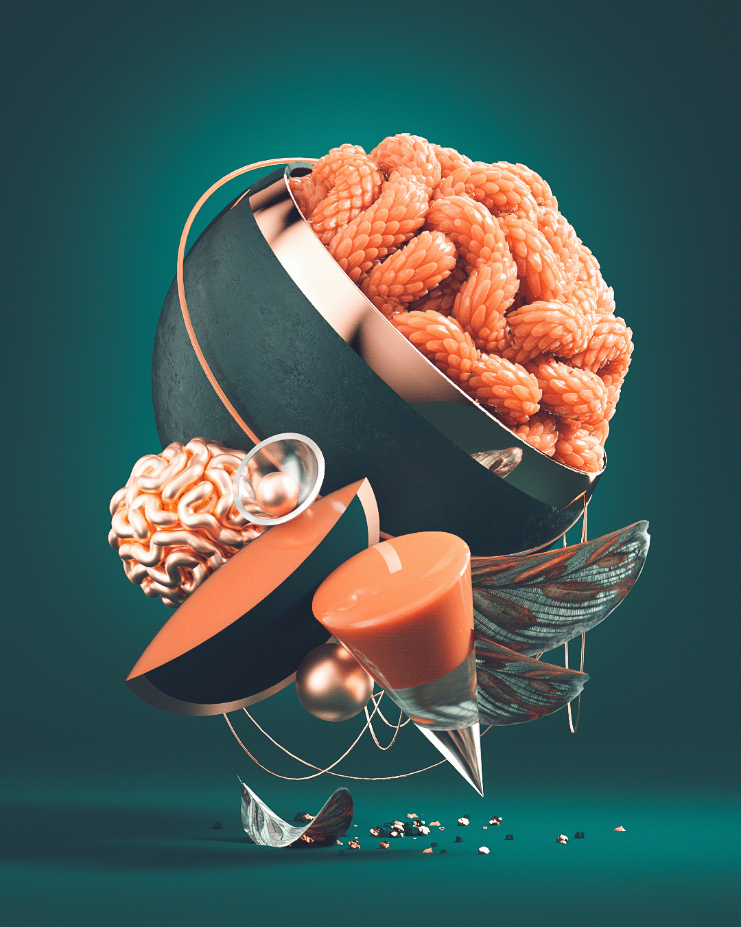 Captivating and nonsense in 3D series by Roman Bratschi