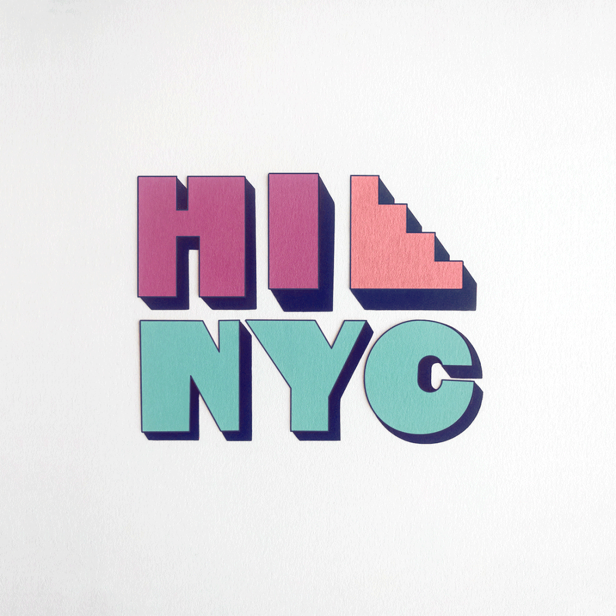 ILLUSTRATION  nyc typography   papercraft handmade tactile editorial graphic design  paper