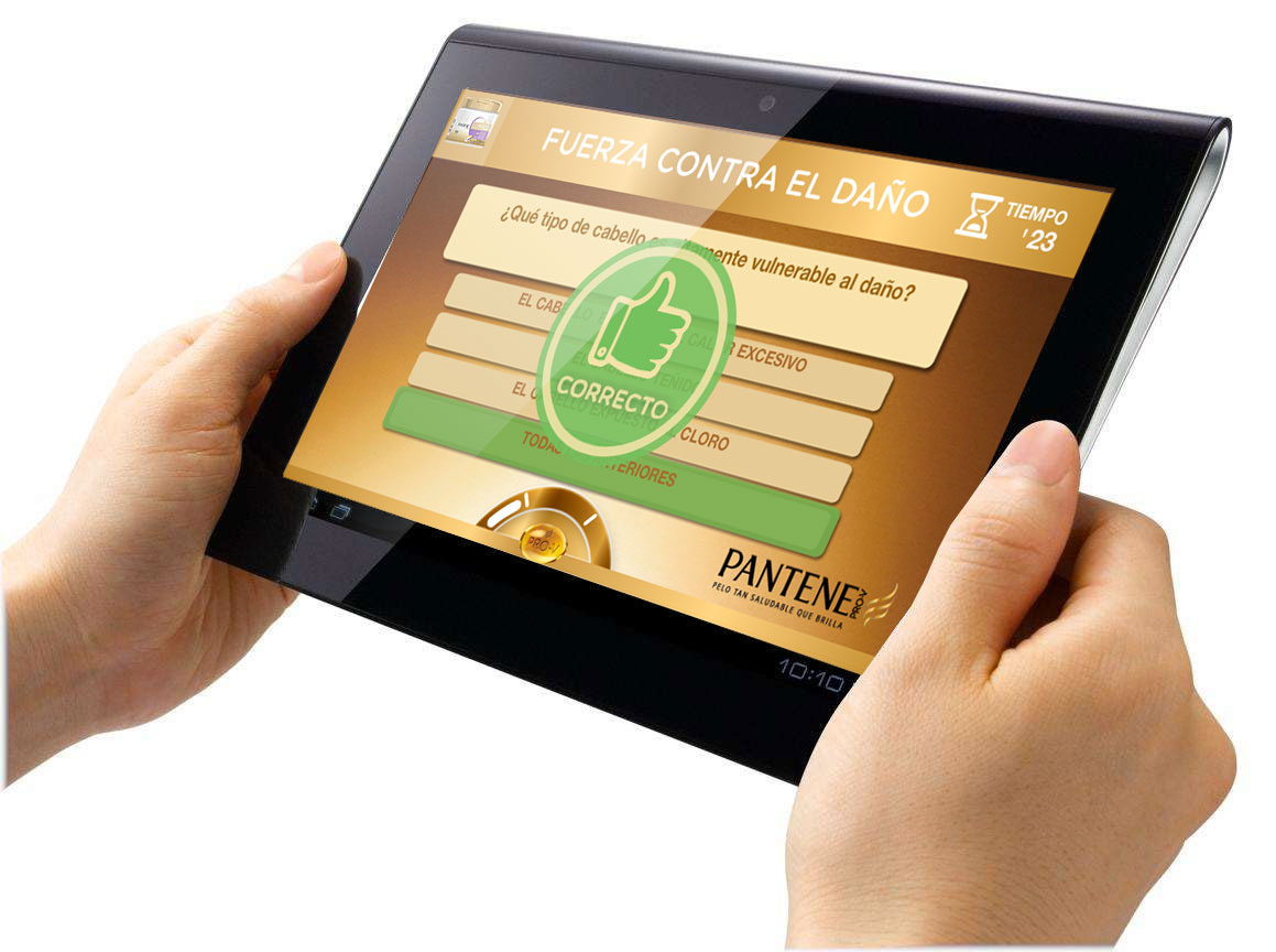 PANTENE android tablet juego trivia html5