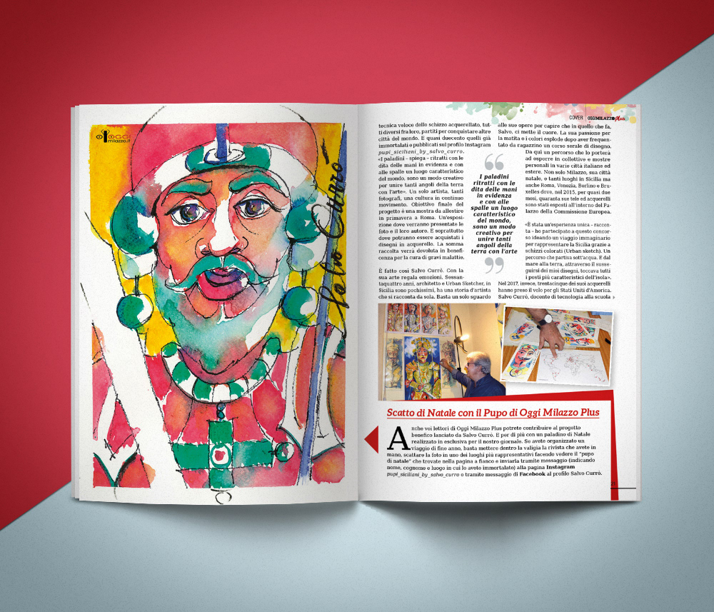 magazine graphic design  editorial design  Layout cover rivista sicily Italy