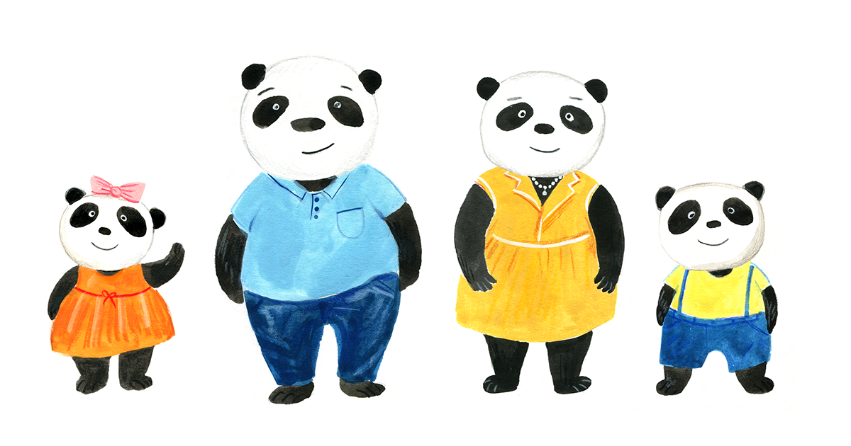 ILLUSTRATION  Illustrator children's book 繪本 Panda  Drawing  korisong painting  